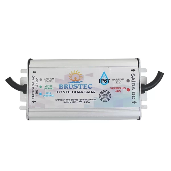 Fonte Chaveada Blindada 12V Brustec